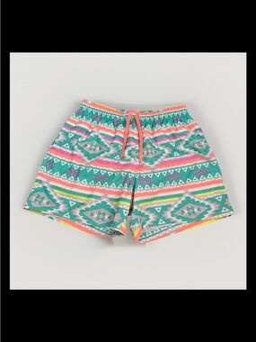 Chubbies En Fuego Mens Bathing Swim Trunks Aztec Shorts Pastel Multicolor M